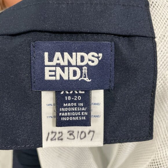 NWOT Lands' End Men's XXL Navy Swim Shorts Elastic Waist Drawstring Mesh Liner - Picture 6 of 9